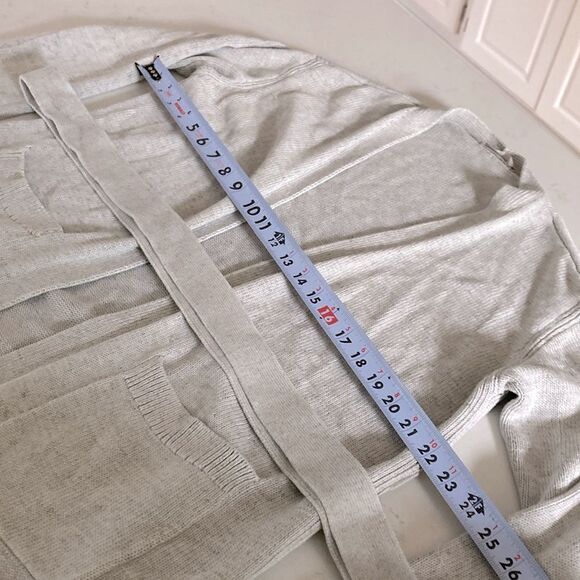 Everlane Soft Cotton Chunky Knit Front Pocket Cardigan Summer Sweater Grey Small - Picture 9 of 9